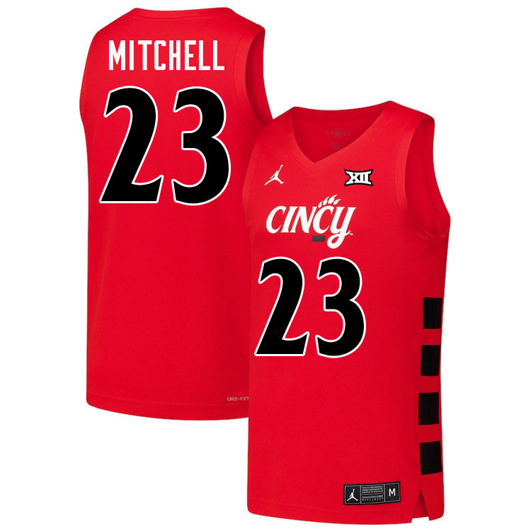 Dillon Mitchell Cincinnati Jersey,Cincinnati Bearcats #23 Dillon Mitchell Basketball Jersey Kids-Red